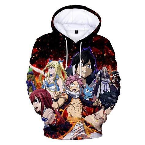 Fairy Tail Hoodie 3d Anime Harajuku Hip Hop Pullovers Coats E1057 In