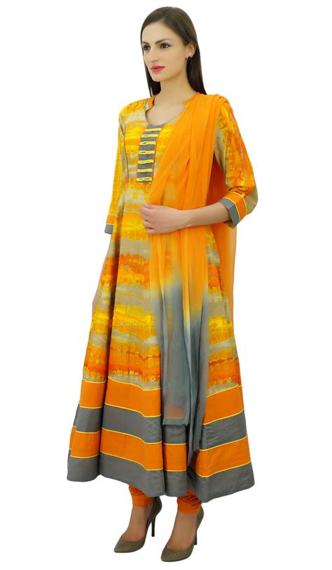 Atasi Womens Designer Cotton Anarkali Salwar Kameez Indian Suit Qgt Ebay