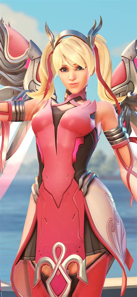X Mercy Overwatch Pink Mercy Skin K Iphone XS MAX HD K Wallpapers Images Backgrounds