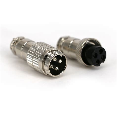 Standard Industrial Cable M12 Connector 4 Pin Aviation Plug
