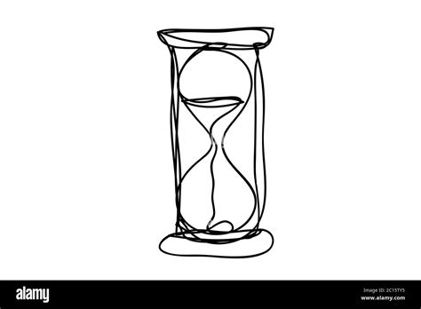 Hourglass Line Drawing Stylevector Design Stock Vector Image And Art