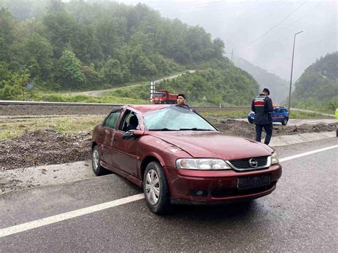 zonguldak ta trafik kazası 2 yaralı haberler