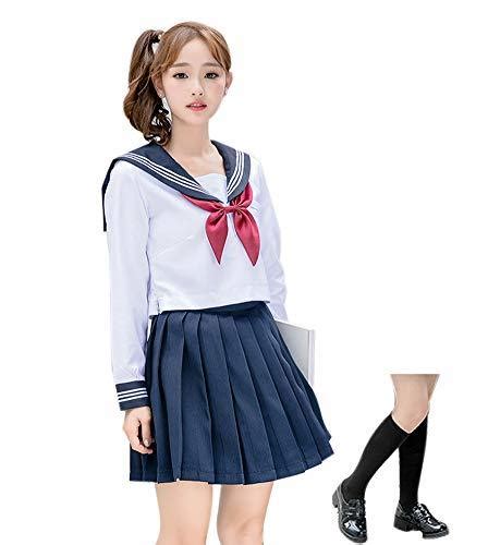 Rolecos Japanese School Girl Uniform Anime Sailor Suit