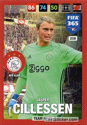 €5.00m* apr 22, 1989 in nijmegen, netherlands. Card 208: Jasper Cillessen - Panini FIFA 365: 2016-2017 ...