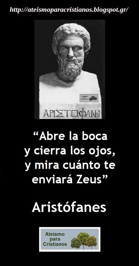 A Black And White Photo With The Words Aristoanes In Spanish On It