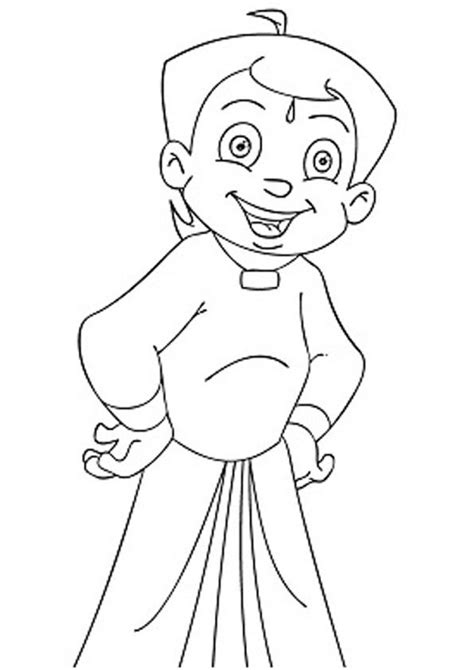 The series is set in the fictional kingdom of dholakpur, somewhere in rural india. Chhota Bheem Coloring Page in 2021 | Coloring pages, Easy ...