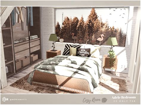The Sims Resource Cozy Adele Bedroom Cc Only Tsr