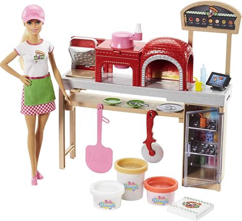 Barbie Pizza Chef Doll And Playset Toy Oven And Counter With Sliding