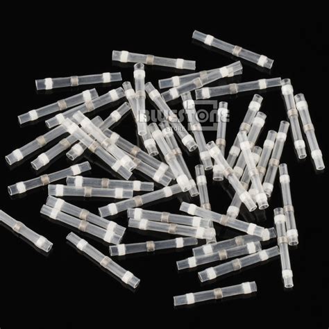 50pcs 26 24 Awg Solder Sleeve Heat Shrink Butt Wire Splice Connector