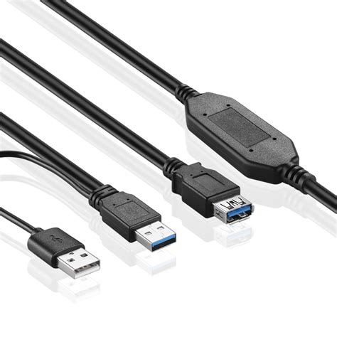 Superspeed Usb 30 Active Extension Repeater Cable Type A Male To