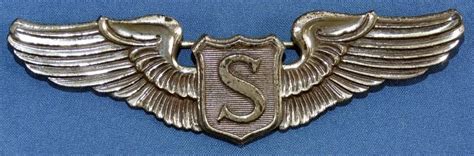 Wwii Pin Back 3 Inch Sterling Service Pilot Wings By Ns Meyer
