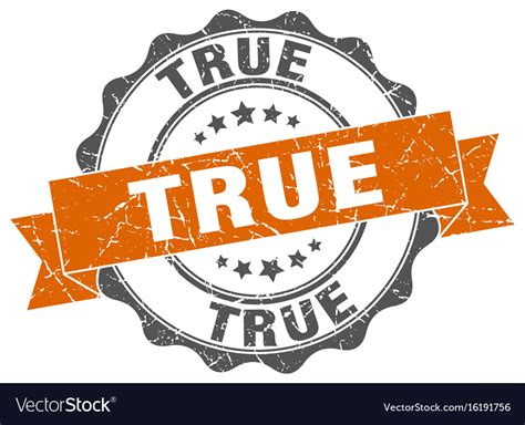 True Stamp Sign Seal Royalty Free Vector Image