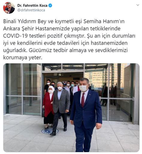 22 mayıs'ta olağanüstü kongreye gidecek olan ak parti'nin genel başkan adayı olan binali yıldırım oldu. Binali Yıldırım ve eşi koronavirüse yakalandı