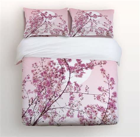 Vandarllin Japanese Cherry Blossom 3 Piece Quilt Bedding