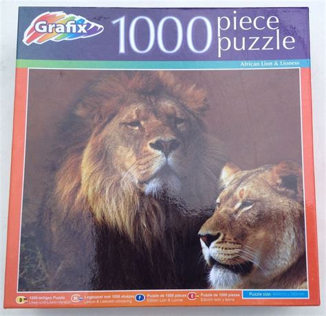 Grafix 1000 Piece Jigsaw Puzzle Brand New Sealed African Lion Lioness