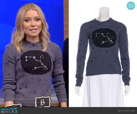 Wornontv Kellys Constellation Print Sweater On Live With Kelly And