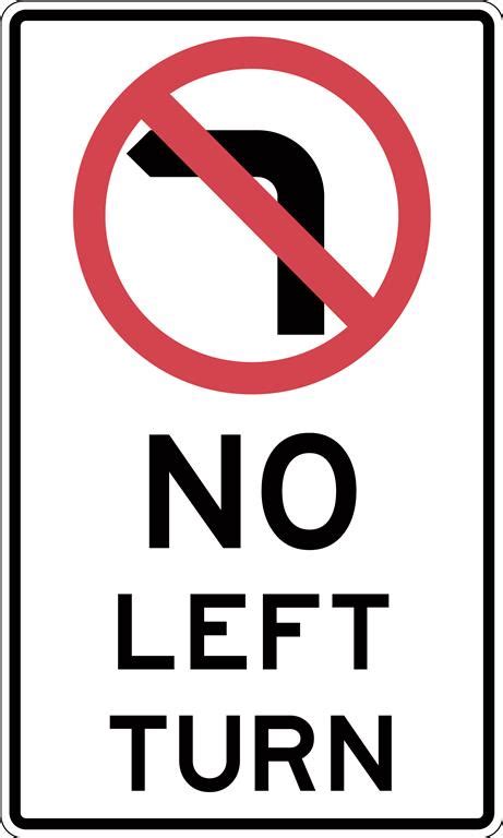 No Leftright Turn Sign