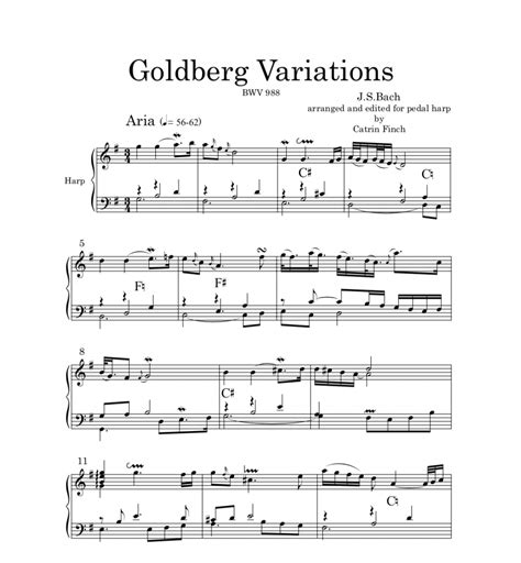 Goldberg Variations Harp Column Music