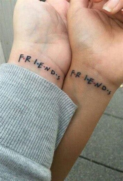 Matching Bestfriend Small Wrist Tattoo Ideas From Friends TV Show MyBodiArt Com Bestfriend