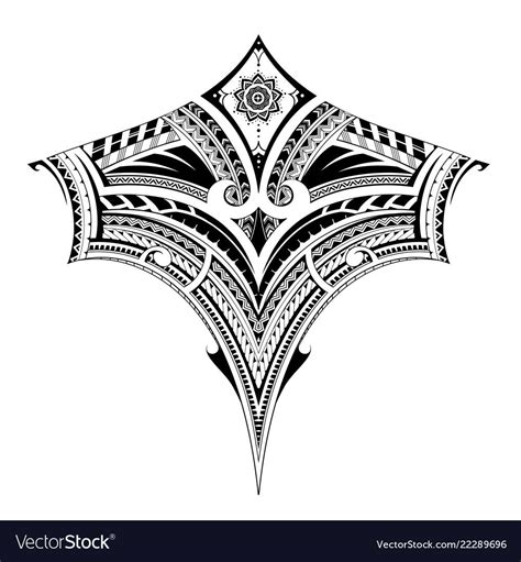 Tribal Art Tattoo For Chest And Back Area Vector Image On Vectorstock