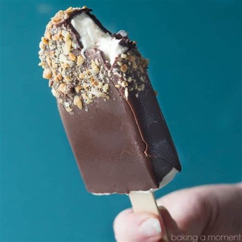 toffee almond no churn ice cream pops baking a moment