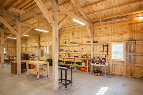 Workshop With Loft Living Farmhouse Garage And Shed Other Metro