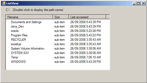 Listview Example Listview Gui Windows Form C C Sharp Images