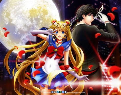 Sailor Moon And Tuxedo Mask Wallpapers Wallpaper Cave