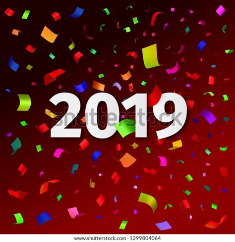 Happy New Year 2019 Background Vector Illustration Template For The