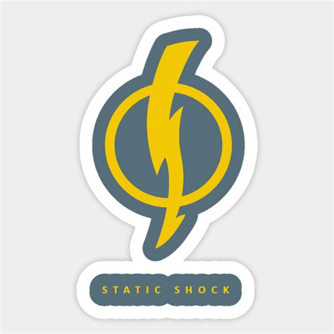 Static Shock Logo Comics Bold Cartoon Vintage Lightning Sticker