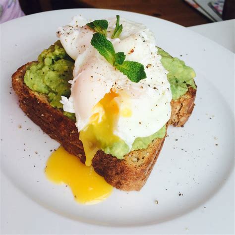 Poached Eggs And Smashed Avocado On Toast