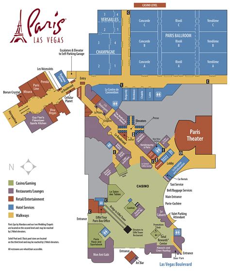 Paris Las Vegas Map