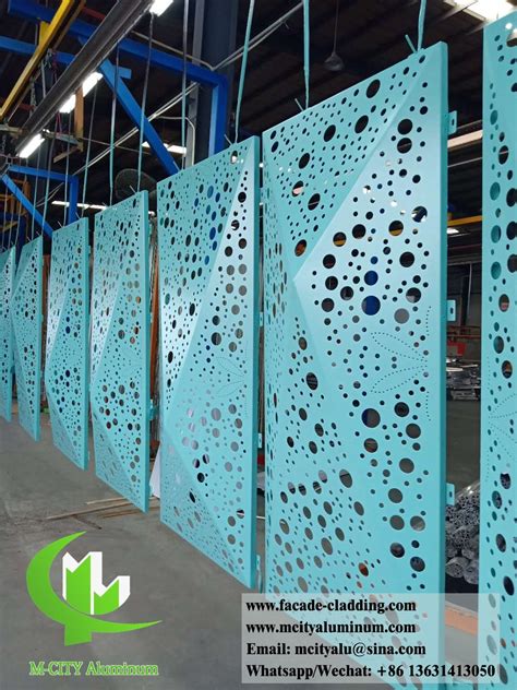 3d Design Perforated Architectural Aluminum Facade Laser Cut For Hotel