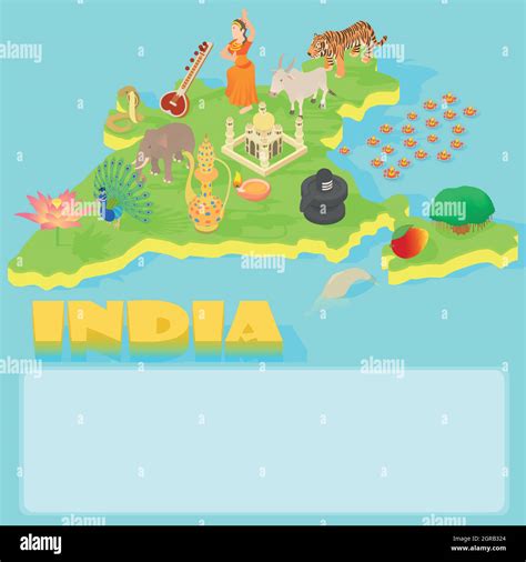 India Map Cartoon Style Stock Vector Image And Art Alamy