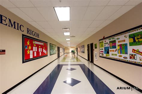 Middle School Hallway Patterned Vct School Hallways School