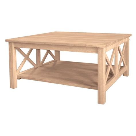 Our finished and unfinished wood coffee table legs for sale are made in america in your choice of premium wood types like maple, cherry, alder, pine, red oak. International Concepts Unfinished Wood Hampton Coffee ...