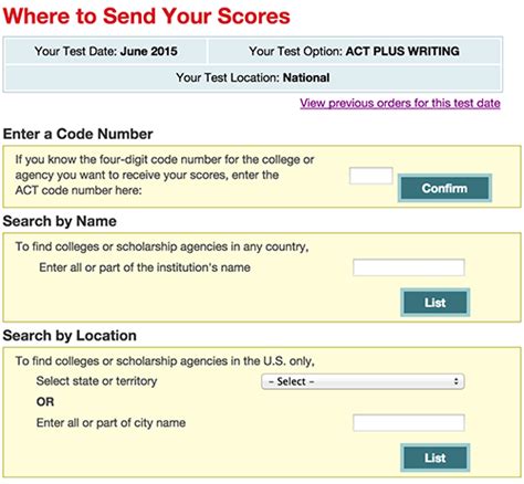 How To Send Act Scores To Colleges