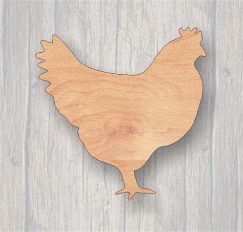 Chicken. Wood cutout. Laser Cutout. Wood Sign. Unfinished | Etsy