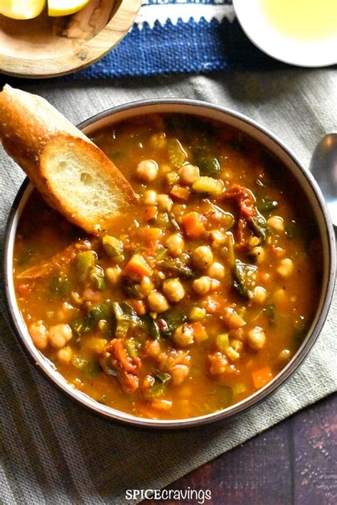 The soup is seasoned with turmeric, cumin, and ginger—spices that not only warm the belly but give the the sharpness of the lemon is balanced by the warmth of the chickpeas, and we've added some basmati rice add the rice, chickpeas, and lemon juice. Moroccan Chickpea Soup in Instant Pot - Spice Cravings