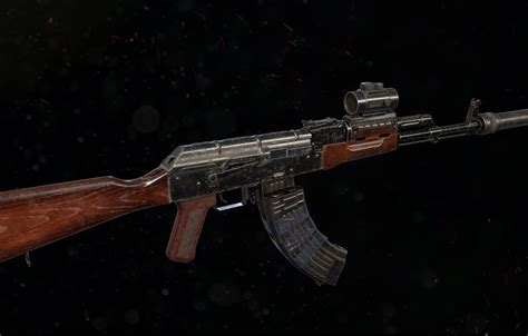 Wallpaper Rendering Weapons Gun Weapon Render Custom Kalashnikov