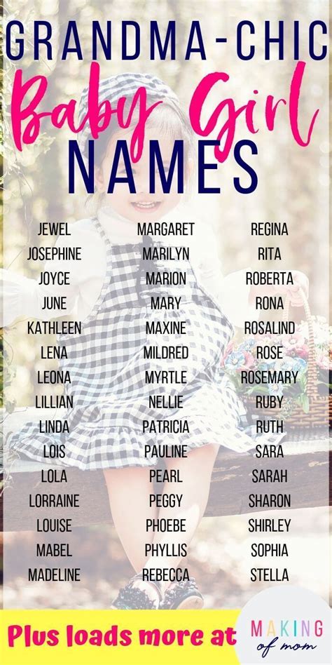 100 Old Fashioned Baby Girl Names Popular And Uncommon Grandma Chic