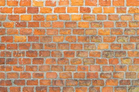 Old Orange Brick Wall Background Pattern Texture Stock Image Image