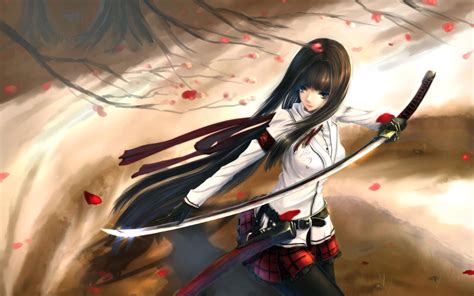 Anime Girl Katana Wallpaper