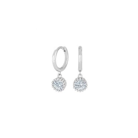 Silver Cubic Zirconia Hoop Earrings From Colin Campbell And Co Online