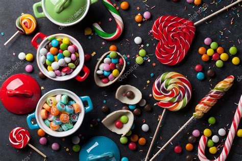 Colorful Candies And Lollypops — Stock Photo © Karandaev 105529522