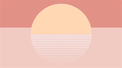 Sunset Aesthetic Wallpaper Vector In Pastel Orange Free Image By