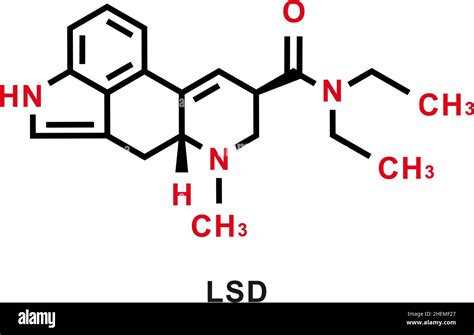 Lsd Chemical Formula Lsd Chemical Molecular Structure Vector