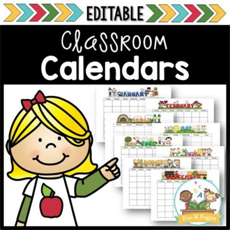 Classroom Calendars Pre K Pages