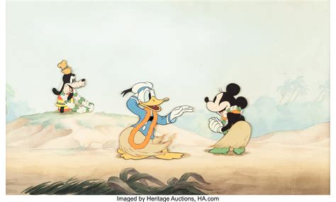 Hawaiian Holiday Goofy Donald Duck And Minnie Mouse Production Lot