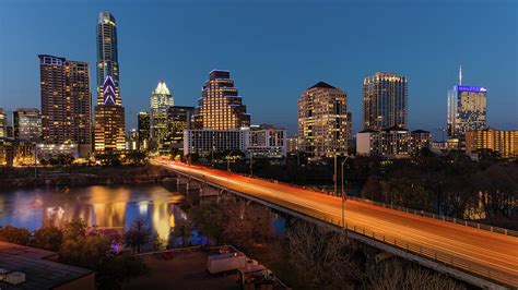 Austin Texas Cityscape Evening Skyline Photograph By Panoramic Images